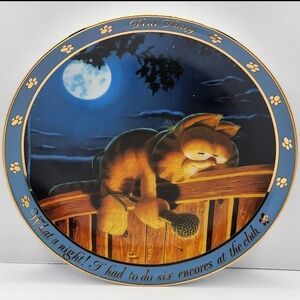 Jim Davis Dear Diary Series What a Night The Garfield Collector Plate E1253